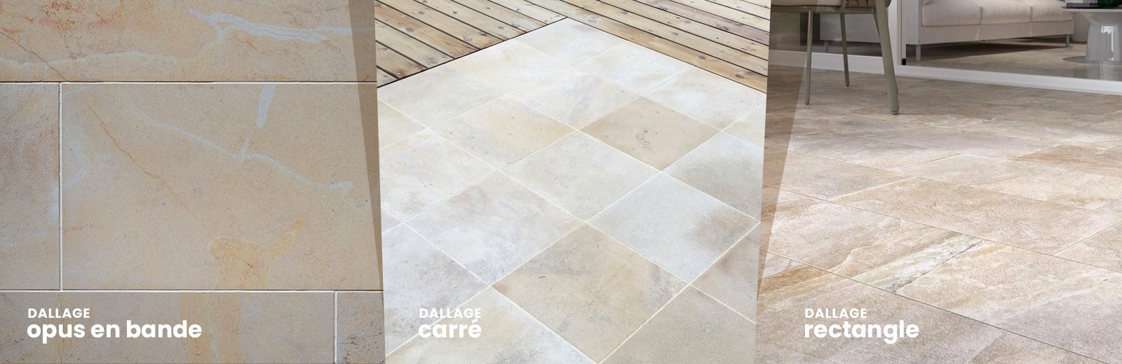 pierre de corton dallage opus en bande carre rectangle